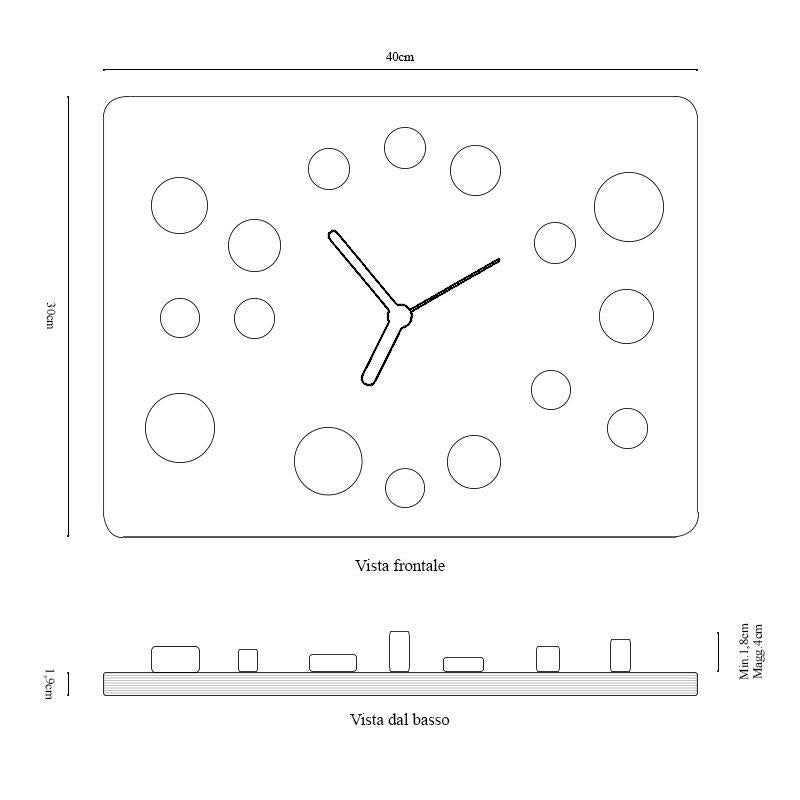 Pitto - Orologio da parete in legno